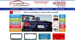 Desktop Screenshot of licenseplatesandframes.com